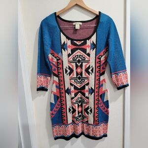 Flying Tomato Blue and Pink Knit Dress